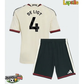 Manchester United Matthijs de Ligt #4 Kolmaspaita Lapsille 2026-27 Lyhythihainen (+ shortsit)